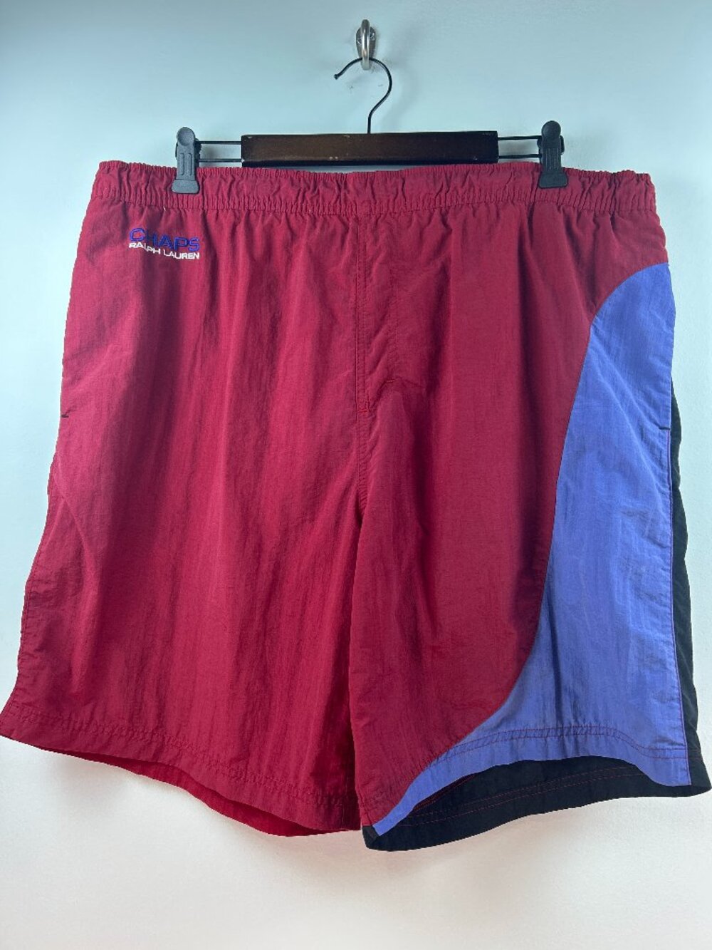 Vintage Chaps Ralph Lauren Colorblock Nylon Swim Trunks XL